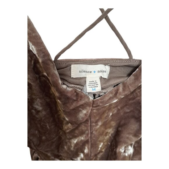 2 Velvet Rompers Urban Outfitters Silence Noise V-Neck Medium Tan Teal 90s Women - Picture 5 of 14